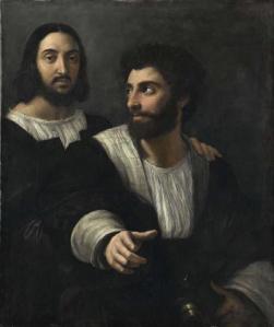 Raphaël, Autoportrait avec Giulio Romano, 1519-1520.Paris, musée du Louvre,  photo RMN (Musée du Louvre) / Gérard Blot